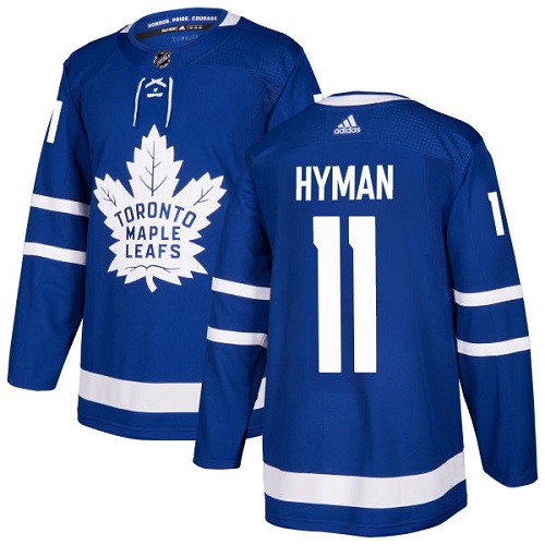 Adidas Men Toronto Maple Leafs #11 Zach Hyman Blue Home Authentic Stitched NHL Jersey->toronto maple leafs->NHL Jersey
